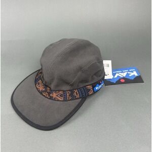 Kavu Fleece Strapback Hat Cap Gray Southwestern Aztec Unisex Adjustable NWT